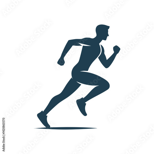 runner logo vector illustration
