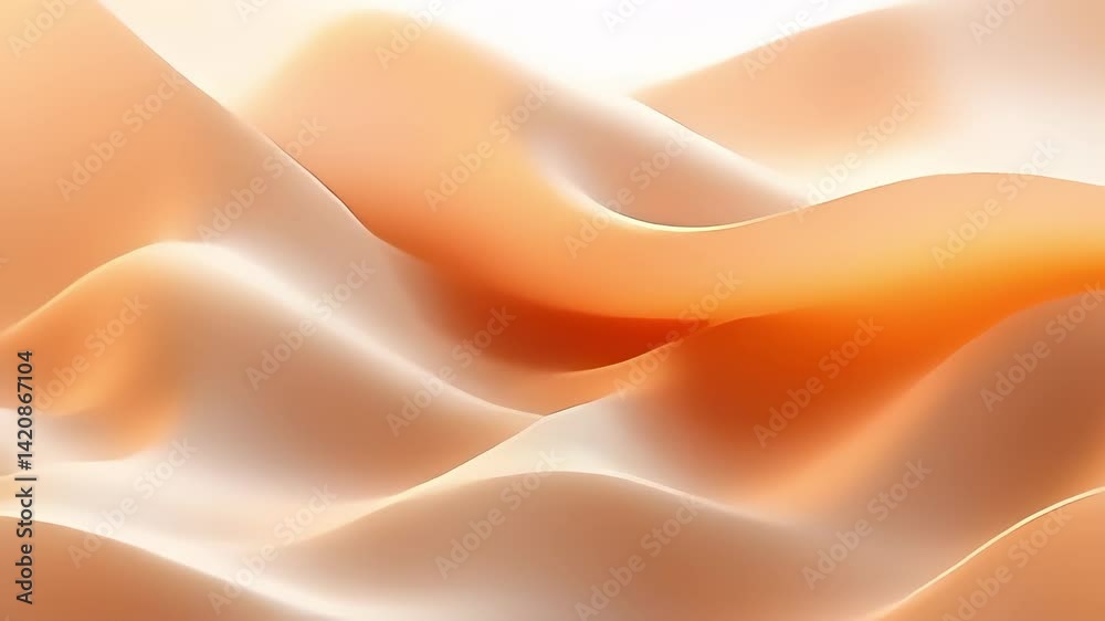 Soft Peach Abstract Waves with Mesh Texture Flow