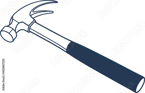 Hammer Vector Line Drawing Design