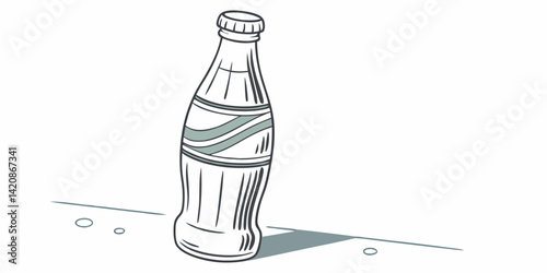 A minimalistic vector illustration of an Empty Bottle