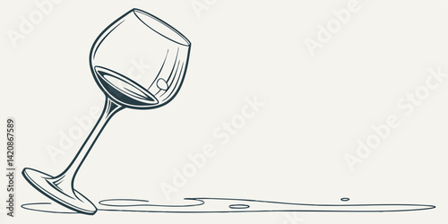 wine glass vector illustration on a plain background  generated by ai 