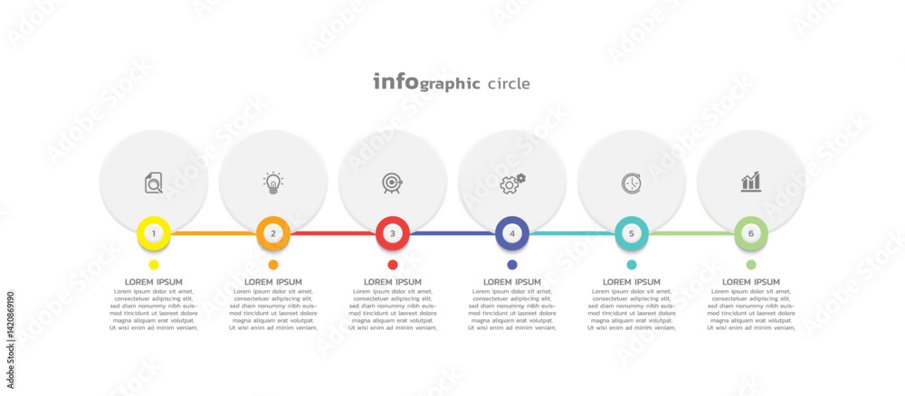 Fototapeta premium Business infographic template colorful background design