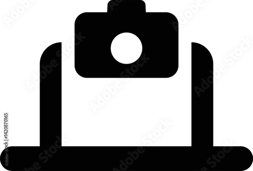 Rounded Filled Screen Camera Icon