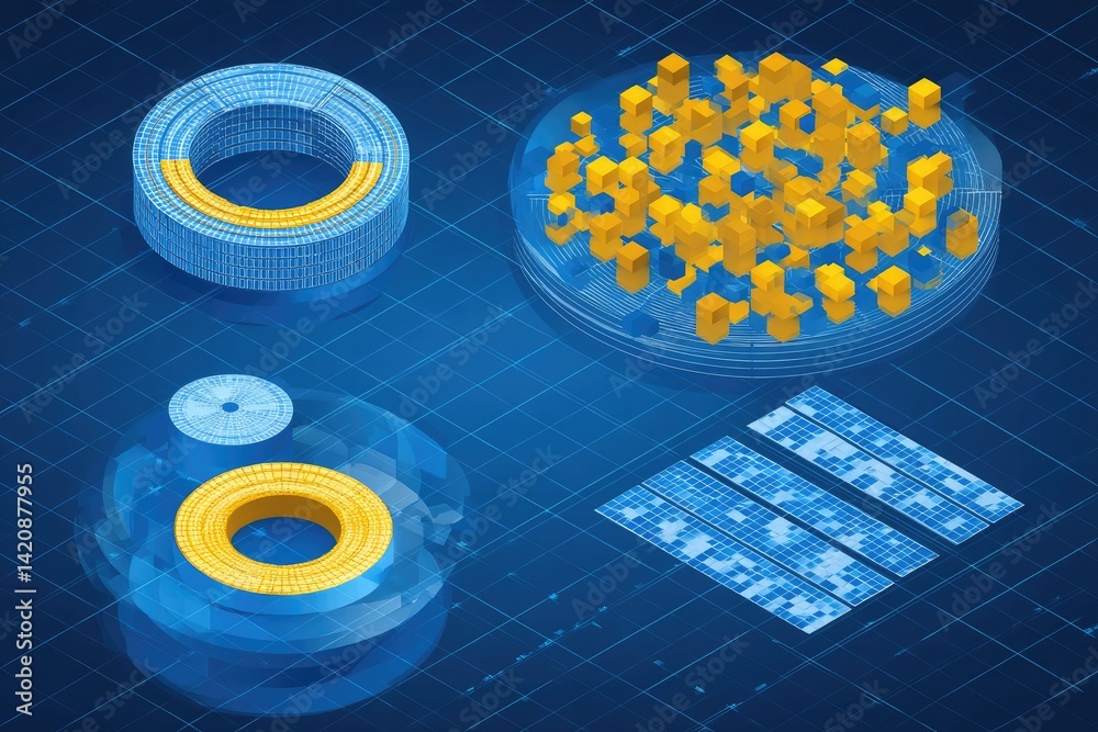 Abstract isometric data visualization