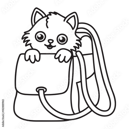 Cat moments meow life coloring pages, coloring book, line art, illustration, black & white, bold and easy coloring pages