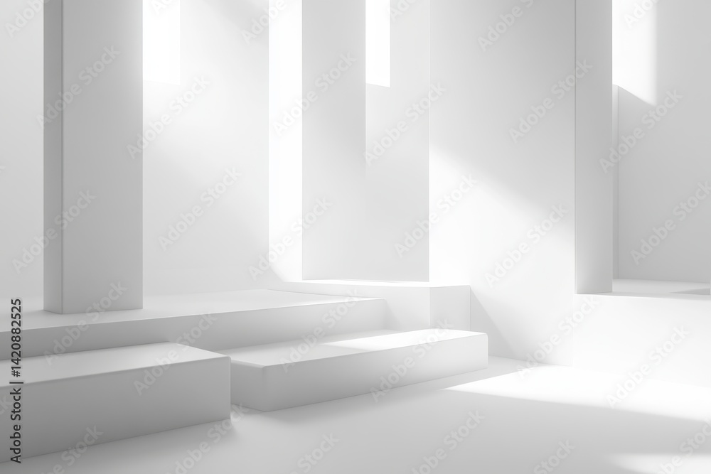 custom made wallpaper toronto digitalModern minimalist interior design.  Empty, bright, architectural space with sunlight streaming through tall windows