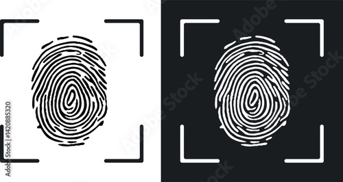 Fingerprint icons. 