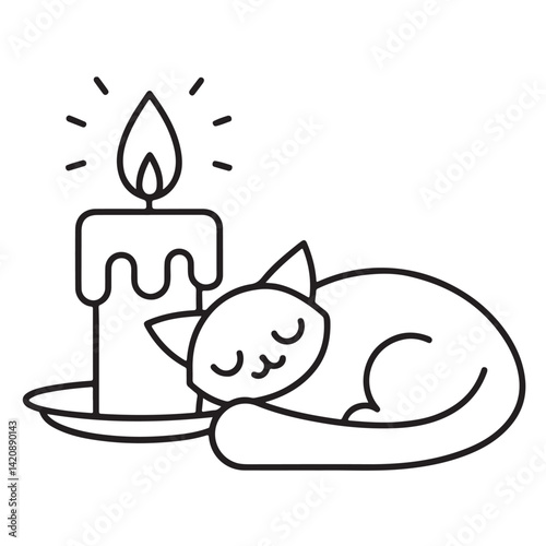 Cat moments meow life coloring pages, coloring book, line art, illustration, black & white, bold and easy coloring pages