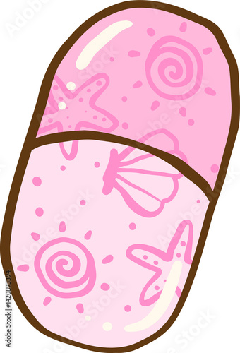 Summer Nurse Capsule with Seashell Elements Hand Drawn