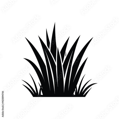 Grass Tuft Silhouette Vector