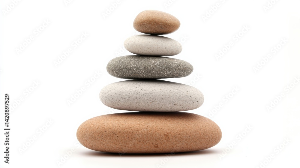 Balanced Stones Stacked Carefully in a Minimalist Arrangement Balanced Stones Stacked Carefully in a Minimalist Arrangement