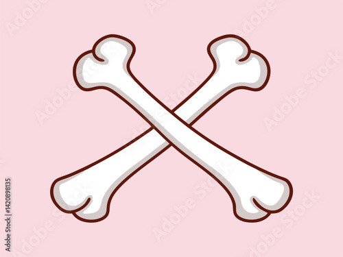 Cartoon Crossbones Illustration.