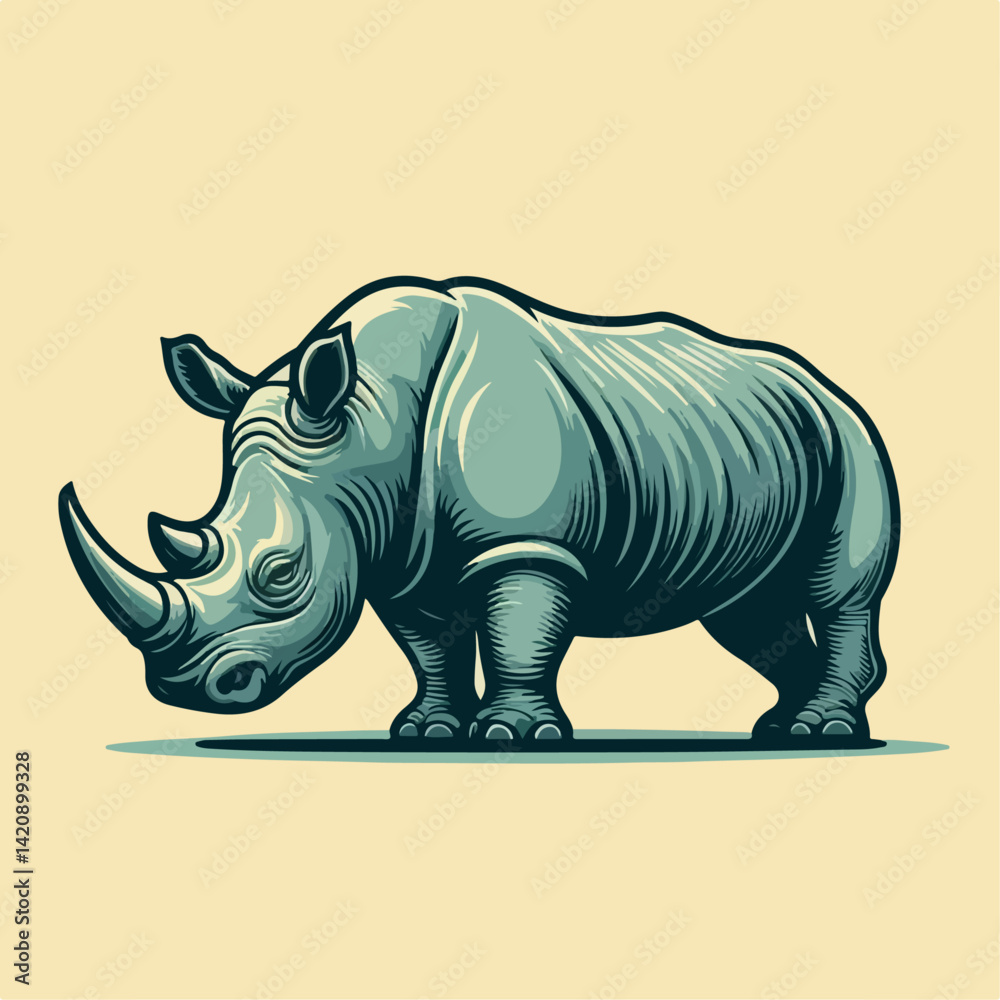 Fototapeta premium rhino vector illustration