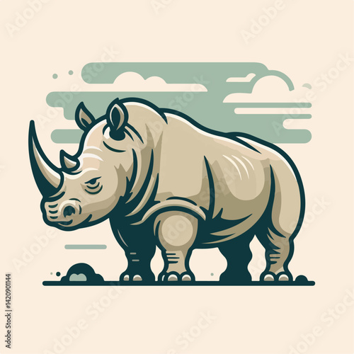 rhino vector illustration