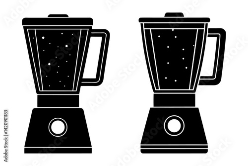 a blender silhouette, in white background