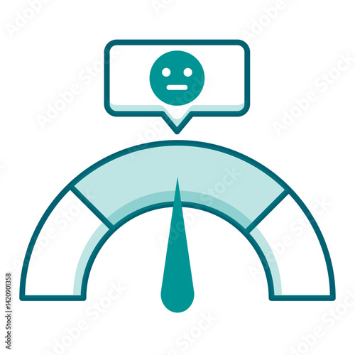 Credit Rating Icon. Visual representation of credit rating for financial and service UI use