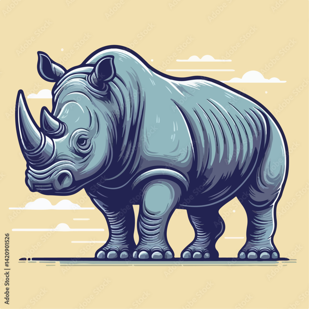 Obraz premium rhino vector illustration