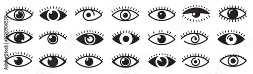 Different eyes icon collection