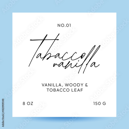 Vector label sticker template for soy wax candle packaging small business	