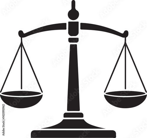 Scales of justice flat icon for apps and websites 