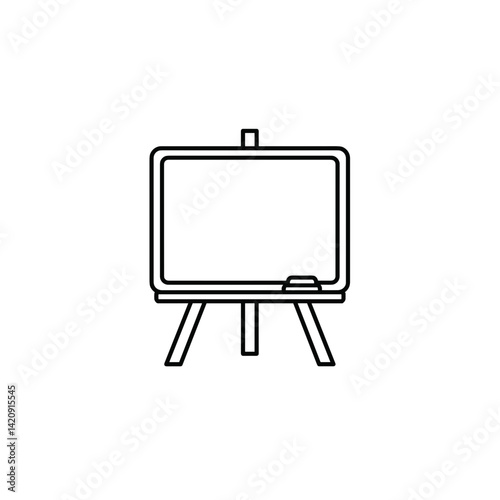 Blank easel stand for presentations and artwork display  