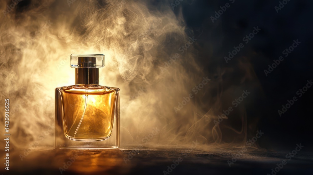 A golden mist effect on a dark background, symbolizing an elegant fragrance concept. A golden mist effect on a dark background, symbolizing an elegant fragrance concept.
