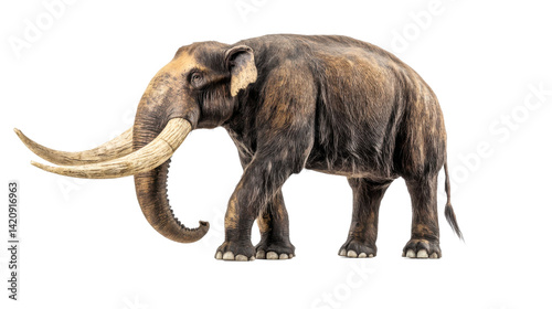 A mastodon on a white background