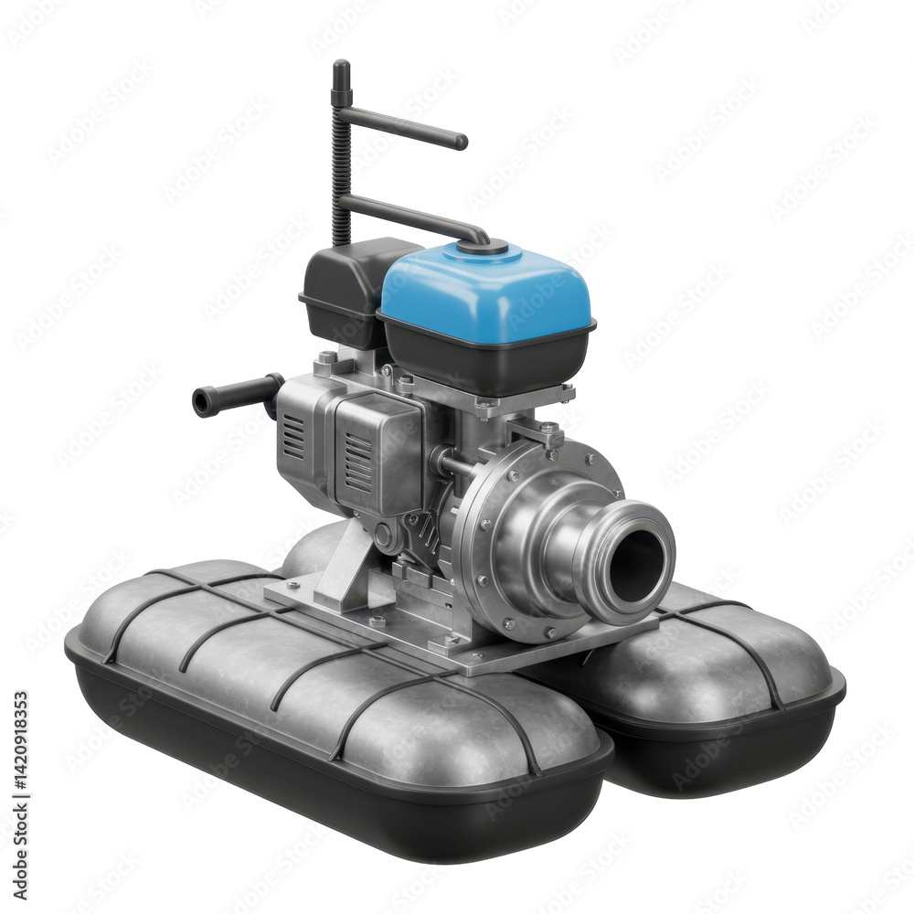 Innovative Hovercraft Engine Design with Powerful Motor and Dual Buoyant Floats Innovative Hovercraft Engine Design with Powerful Motor and Dual Buoyant Floats