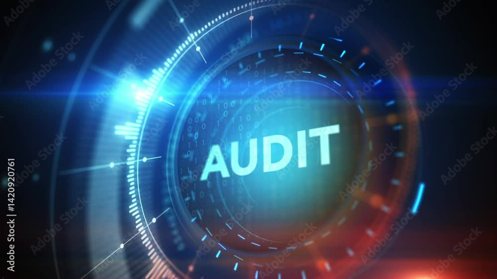 Business, Technology, Internet and network concept. Audit business and finance concept. 3d illustration Business, Technology, Internet and network concept. Audit business and finance concept. 3d illustration