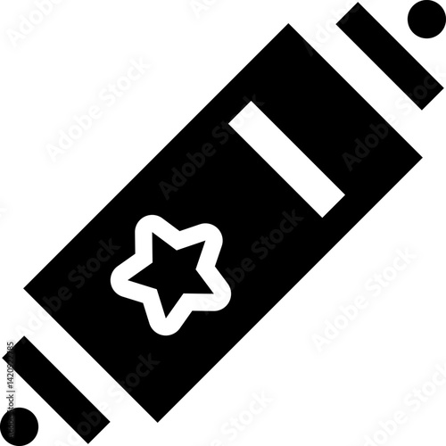 Rounded Filled Mezuzah Icon