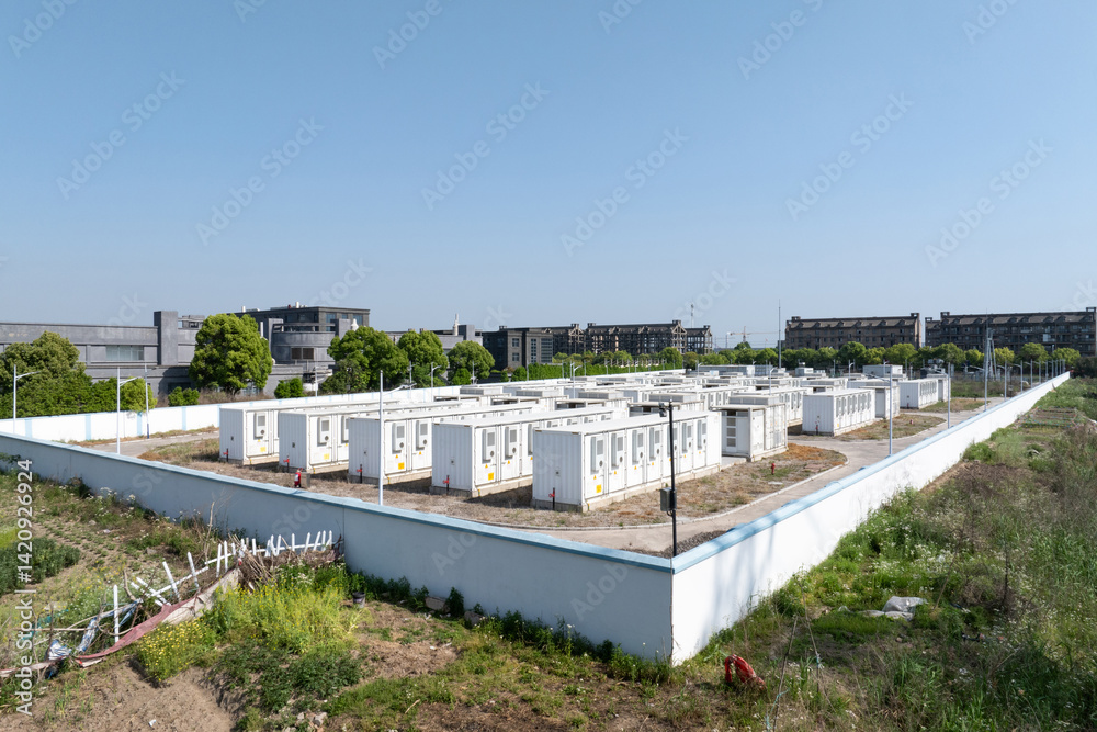 The energy storage batteries in the substation The energy storage batteries in the substation