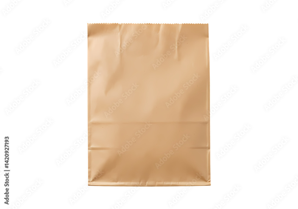 High-Resolution Image of a Plain Brown Paper Bag High-Resolution Image of a Plain Brown Paper Bag