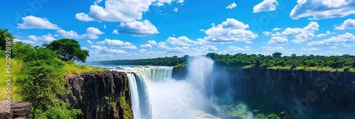 victoria falls waterfall in nature