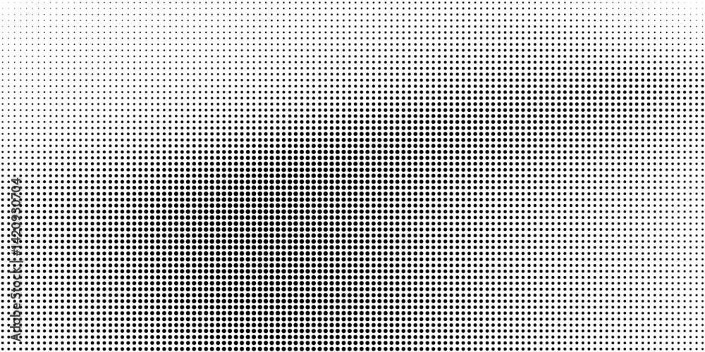Dotted halftone gradient texture. Fading polka dot background. Repeated dots gradation pattern background. Black vanishing comic pop art overlay backdrop. Halftone raster effect wallpaper. Vector