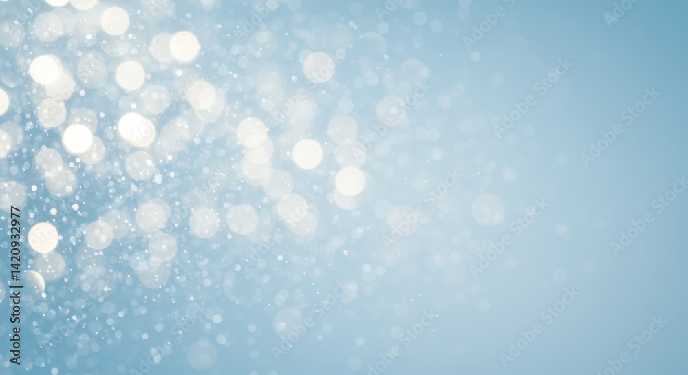 Obraz premium Blurred blue background with bokeh lights