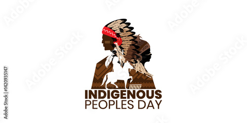 indigenous peoples day, International Day of the World's Indigenous People, Vector banner for social media, poster, greeting card. vector illustration