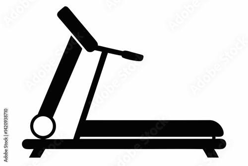 Treadmill Silhouette Vector Illustration