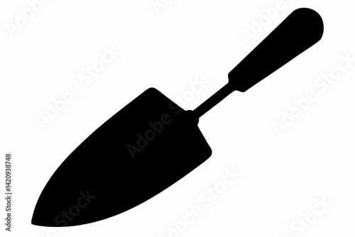 Trowel Silhouette Vector Illustration