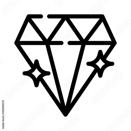 diamond line icon