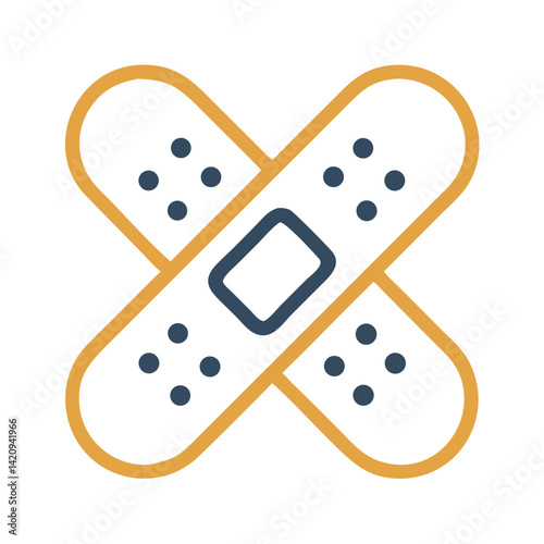 Adhesive Bandages Icon Representing Wound Protection and First Aid Treatment