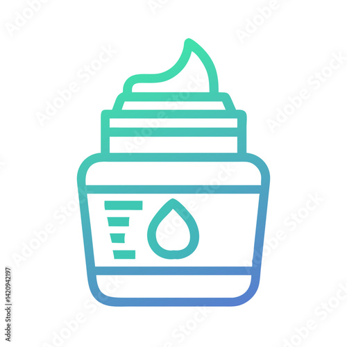 Cream Jar Icon Representing Topical Ointment and Skincare Treatment