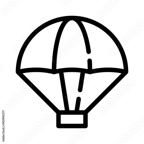 parachute line icon