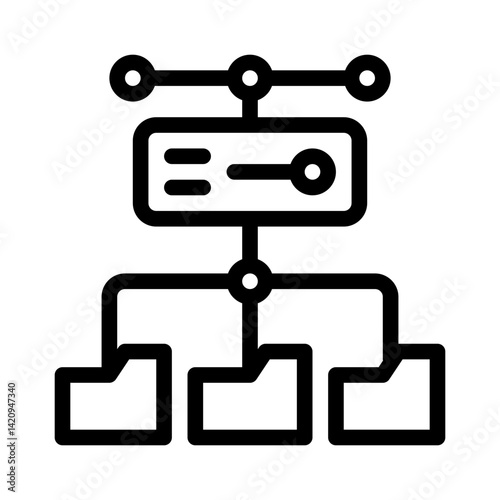 distributed system line icon