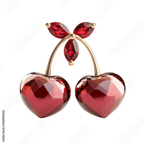 Red gemstone cherry pendant elegant jewelry design luxury accessory
