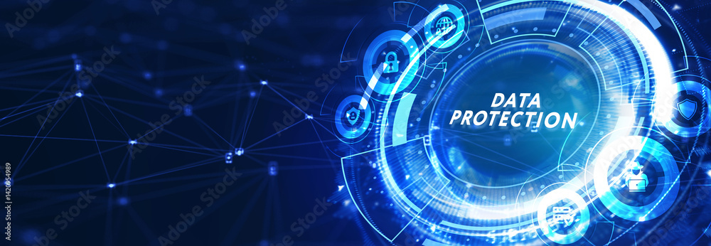 Cyber security data protection business technology privacy concept. 3d illustration Cyber security data protection business technology privacy concept. 3d illustration