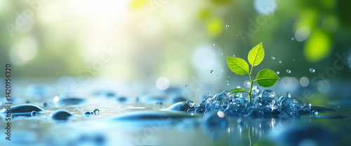 ESG water management implementing water management strategies within ESG frameworks to ensure sustainable water use and conservation concept as Organizations implementing ESG water management strategi