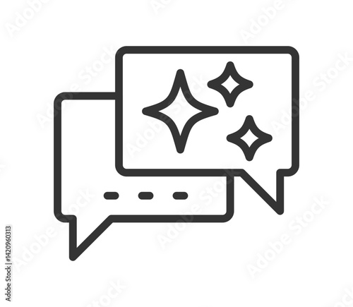 Chat bot line icon, pixel perfect, vector eps10 illustration