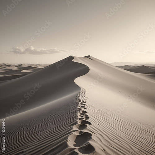 Desert, sand dune of Erg Chebbi, Morocco, Africa