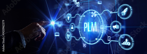 Konstfotografi PLM Product lifecycle management system technology concept