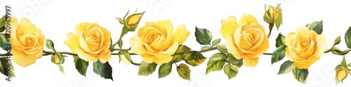 Yellow Rose Border (1)